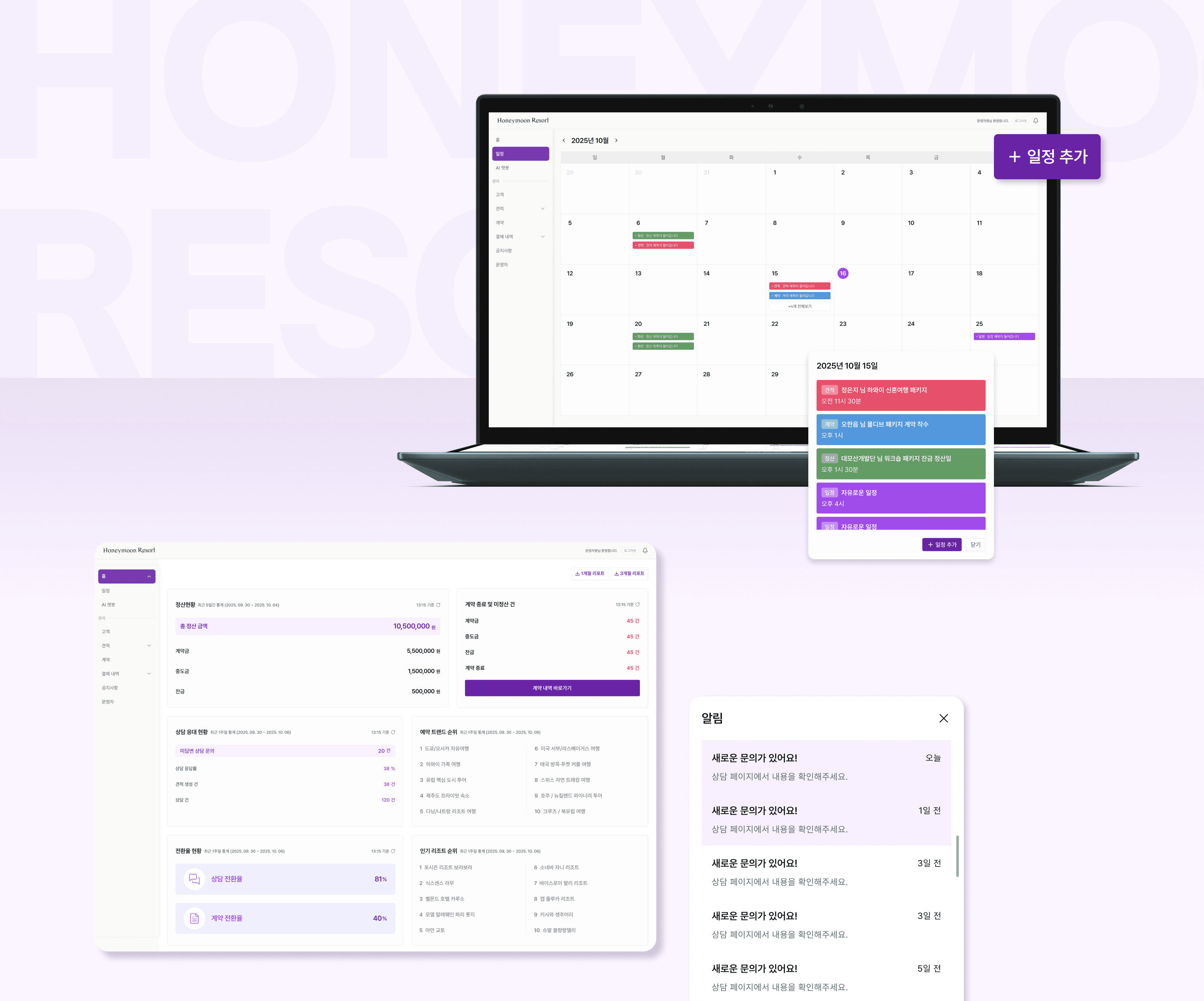 중요한 정보 화면