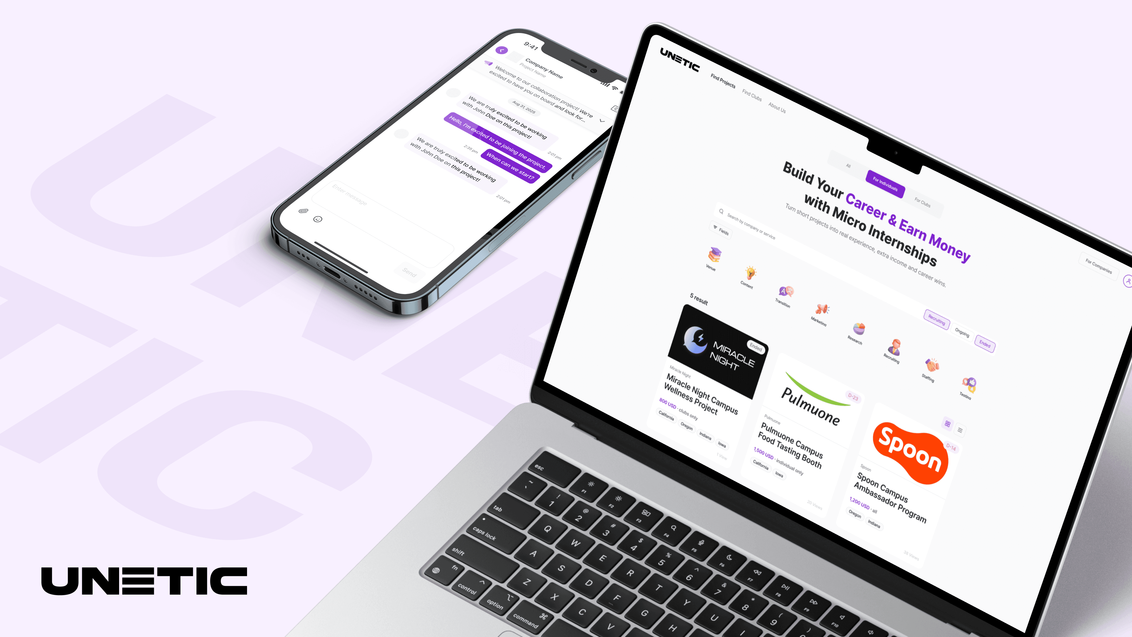 미국 대학생과 국내기업 매칭 플랫폼, 유네틱